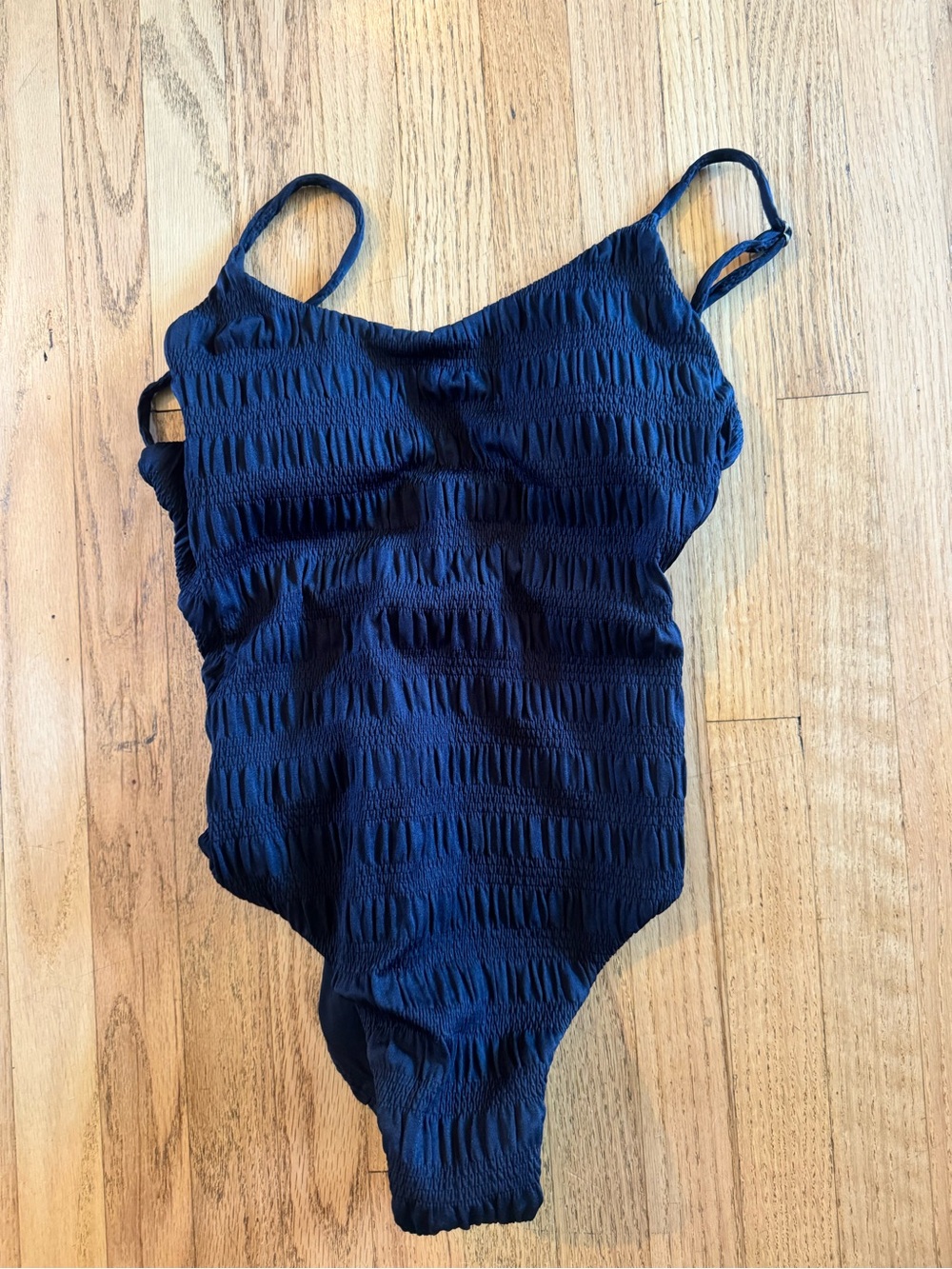 Black Smocked Andie One-Piece Swimsuit